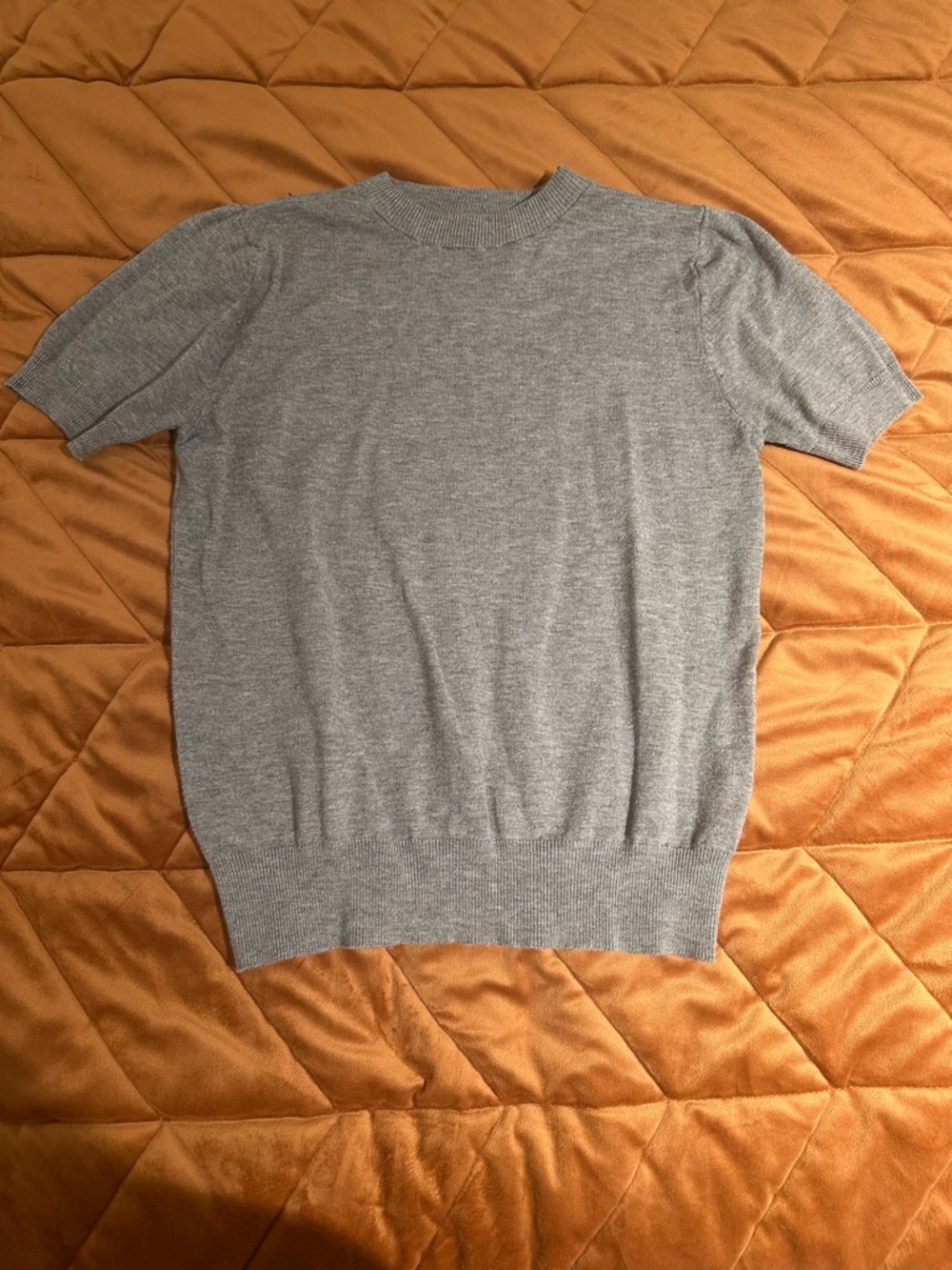 Short-Sleeve Knit Sweater